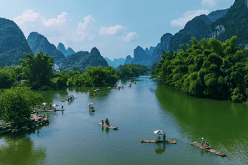 Bamboo Rafting Adventure on the Yulong River in Yangshuo