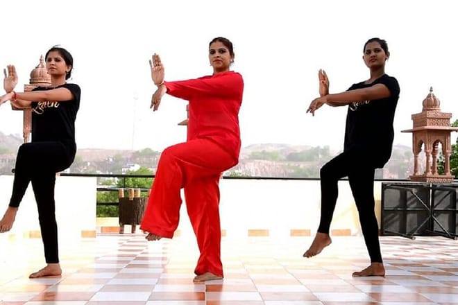 Roof Top Yoga Class in Jee Ri Haveli Hotel