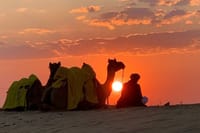 Sunset in Osian Desert.
