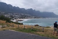 Picture of Camps Bay with Twelve Apostles as background.