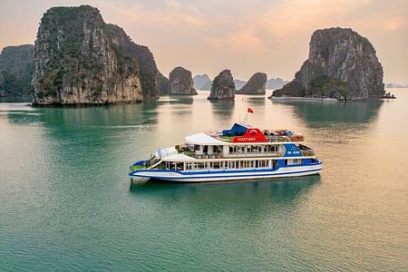 Luxury Halong Bay Cruise with Seafood Buffet & Sunset Party