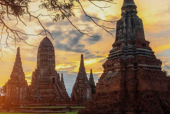 Wat Lokaya Sutharam, where you can see the largest reclining Buddha image in Ayutthaya