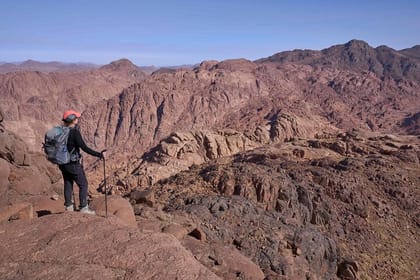 St Catherine’s Monastery and the Summit of Mount Sinai from Sharm