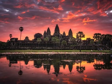 Angkor Wat Temple at Sunrise.