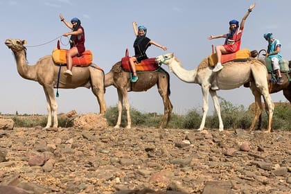 Camel excursion on the road to Ourika from Marrakech