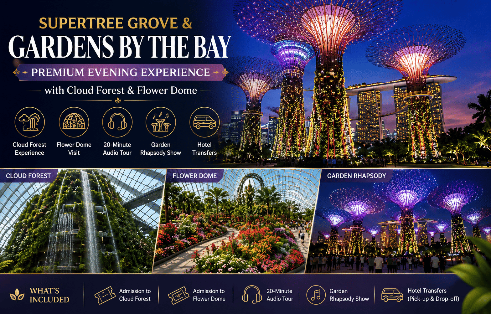 Gardens by the Bay Guided Tour with Rhapsody and River Cruise product photo