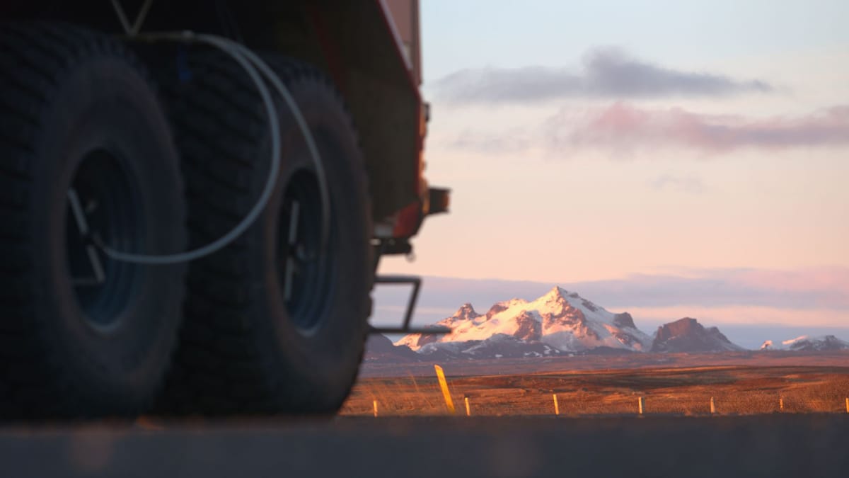 Ice Cave and Glacier Tour in Glacier Monster Truck from Gullfoss