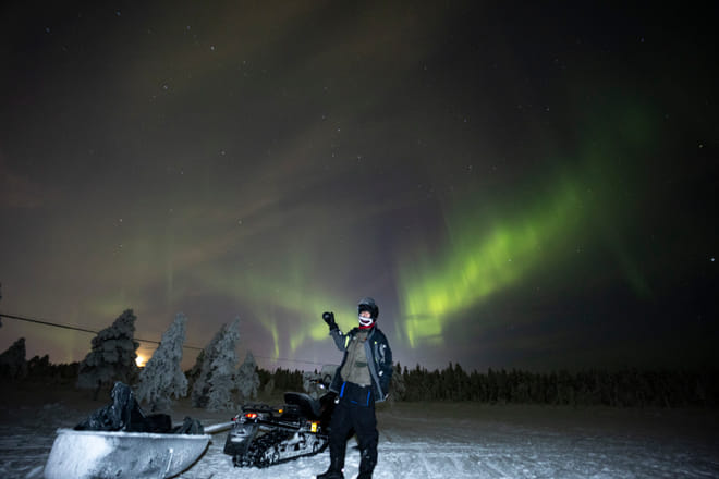 Hunting Northern Lights by Snowmobiles - Saariselkä, Inari photo 2