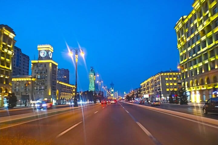 Panoramic Baku tour-Highland park-Baku city- VLA Travel-Baku nights