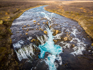 Brúarfoss from the air