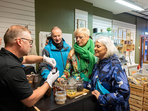 Sampling various Icelandic Treats