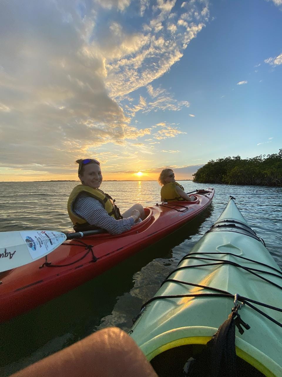 Paddle in kayaks in the Placencia lagoon