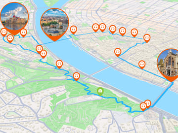 Full circuit of 8.5 km: From Heroes' Square to the Castle district.