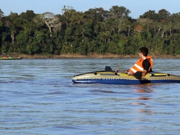 Explore the river in your own inflatable boat