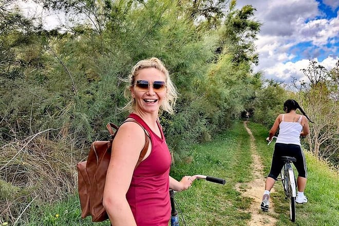 Biking through the island
