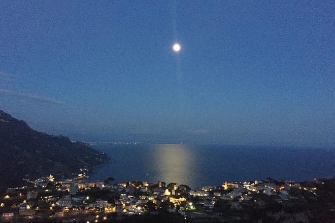 Moon on the sea