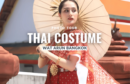 Thai Costume Walking Tour at Wat Arun in Bangkok