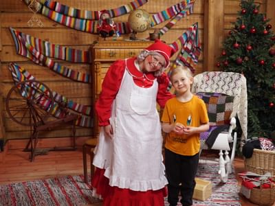 Meet Mrs Santa Claus at Mrs Santa Claus Christmas Cottage in Santa Claus Village