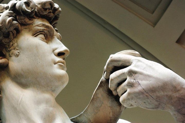 Close-up of Michelangelo's David  face