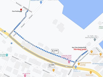 Please check-in at our sales office at Aegisgardur 5b, 101 Reykjavík at the old harbor 30 minutes before departure