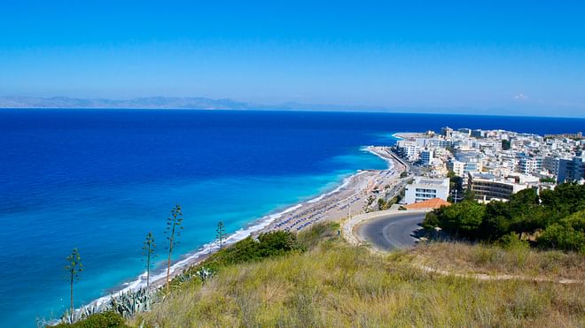 Nuova vista sulla città da Monte Smith, Ixia, Rodi, Grecia