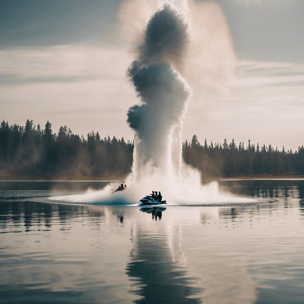 ai image steam and jetski 