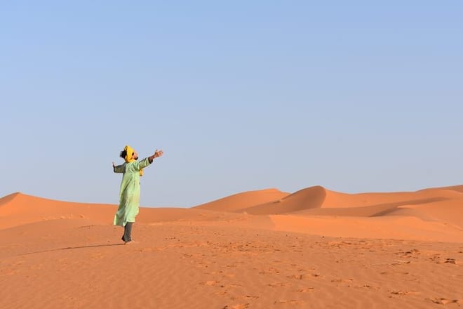 Green Berber in the Sahara desert