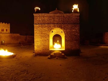 Absheron - Ateshgah-Fire Temple, Mountain. Fire Worship, Zoroastrianism, Azerbaijan, Baku