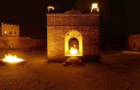 Ateshgah Fire Temple and Yanardag Fire Mountain Private Tour
