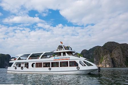 Alova Premium Cruise: Halong Bay Day Tour with Cave Visits & Island Fun