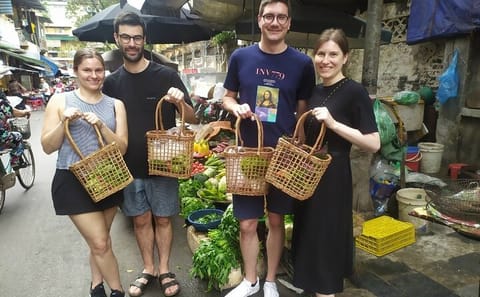 Hanoi Cooking Class: Local Market, Local Food & Local Restaurant.