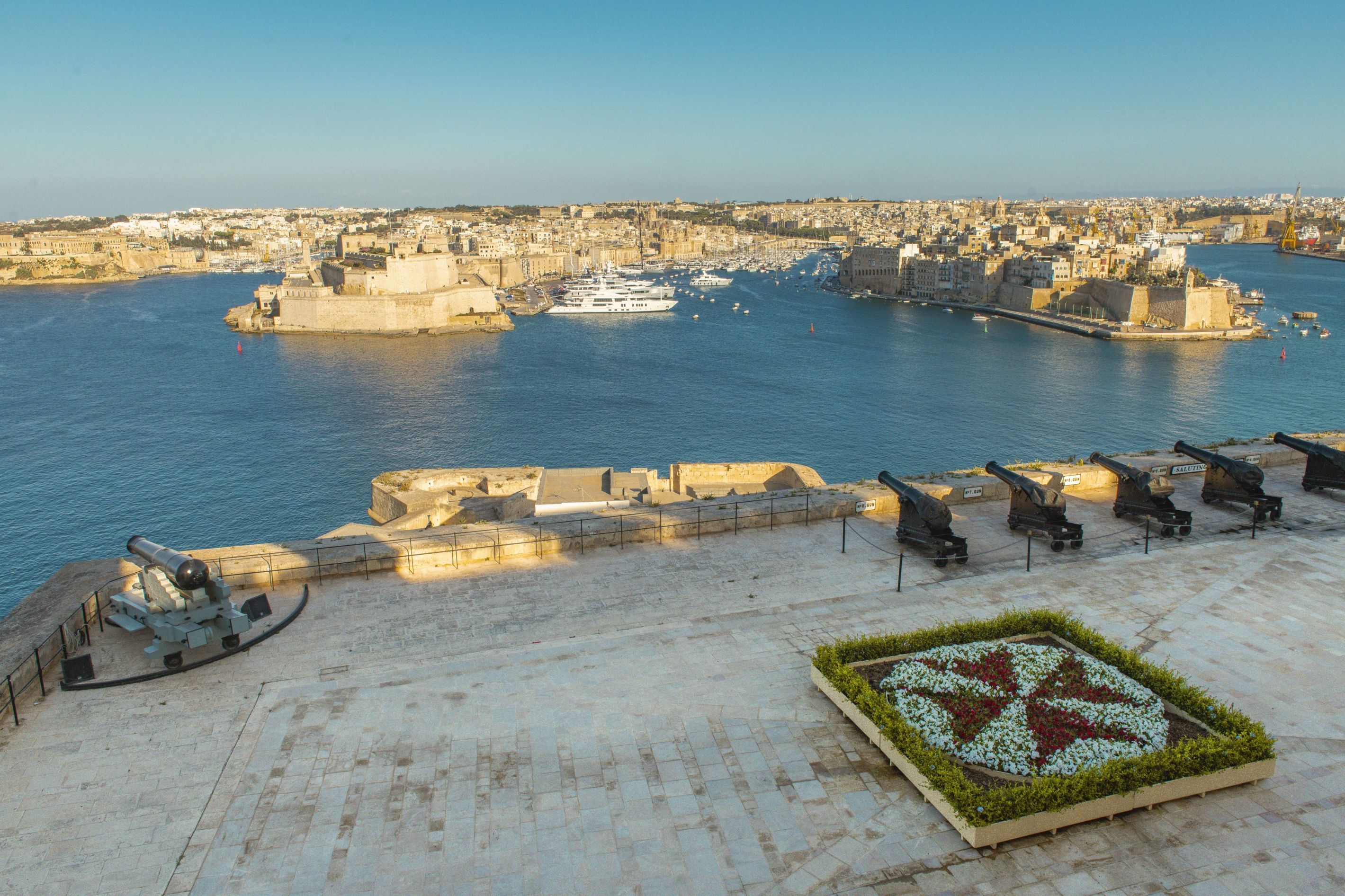 The Grand Harbour view from Upper Barrakka Gardens, Valletta