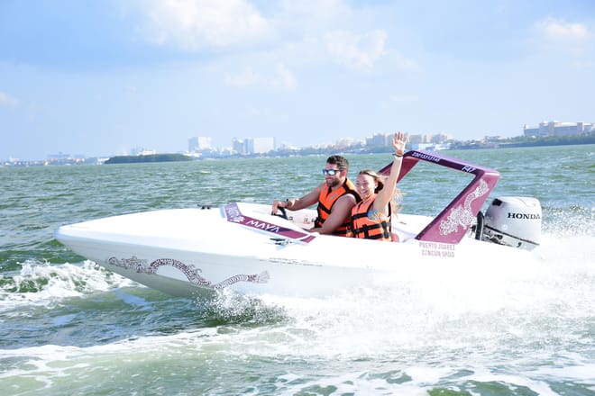 Cancun Jungle Speedboat Adventure & Snorkel On Mayan Reef