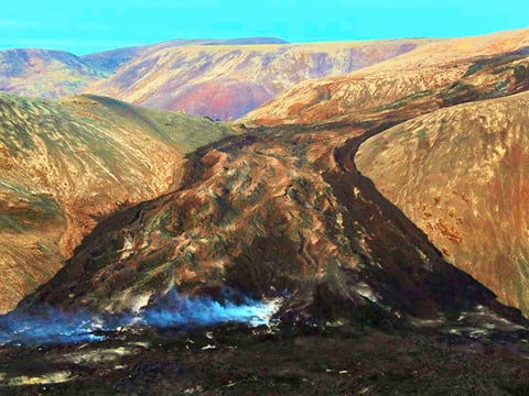 Fagradalsfjall volcano lava flow