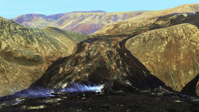 Fagradalsfjall volcano lava flow