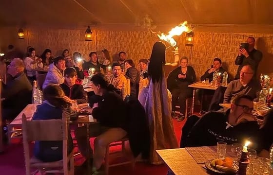 Small-Group Dinner in Agafay Desert with Pick Up