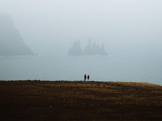 A wide view of Reynisdrangar