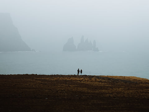 A wide view of Reynisdrangar
