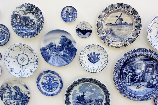 Delft blue refers to the world famous pottery