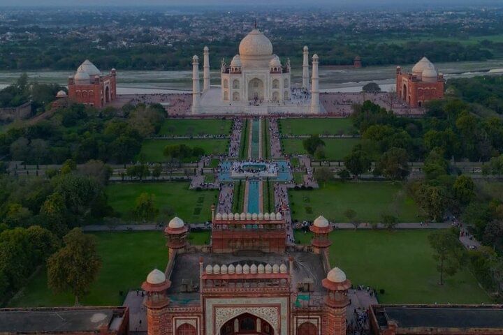 Aerial View of Taj Mahal