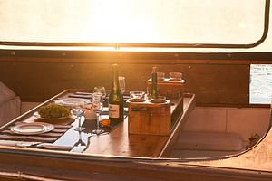 Romantic dinner on board