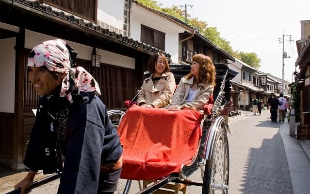 Rickshaw ride in Higashiyama, Kyoto