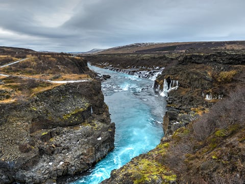 Hraunfossar waterfall