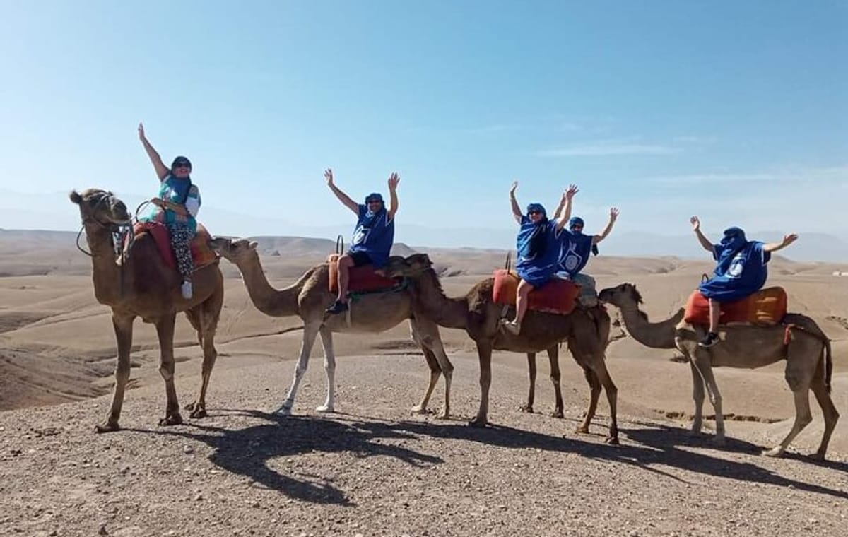 Marrakech day trip to DESERT for CAMEL ride, ATV, DINNER, SHOW
