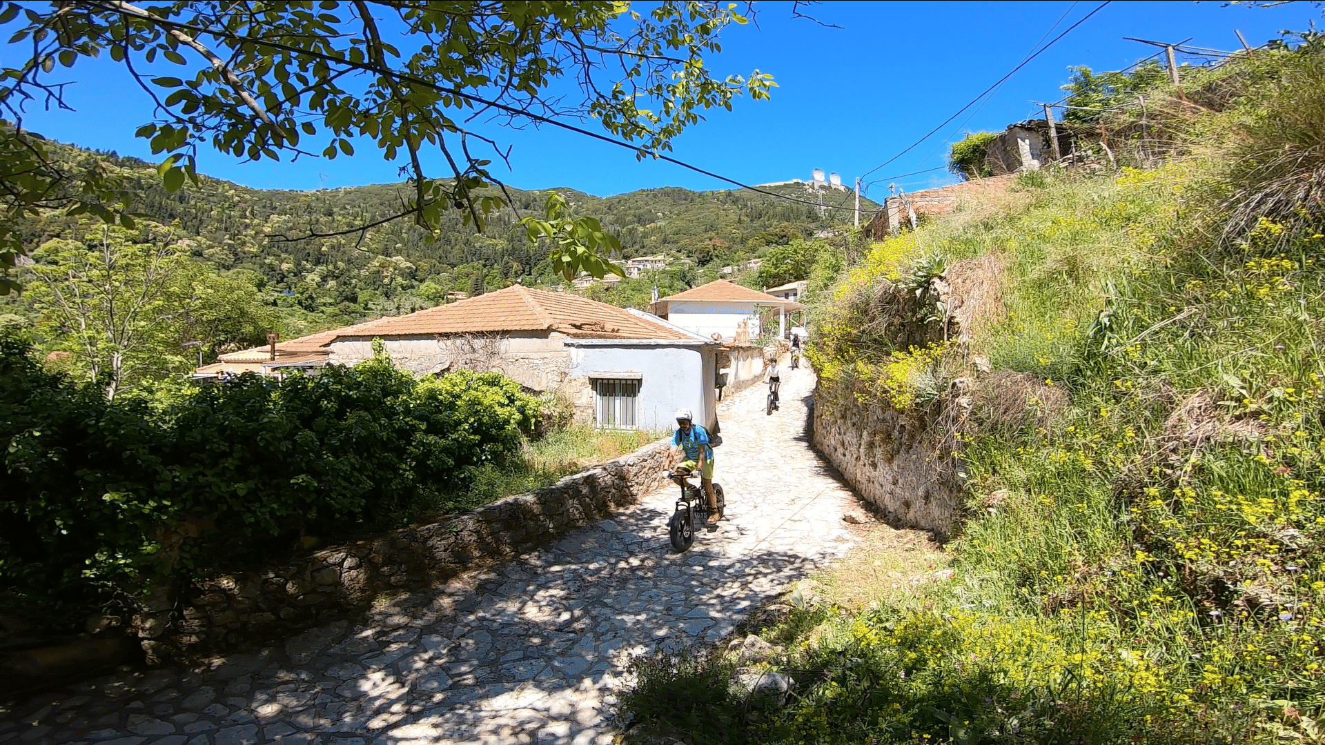 E-bike Guided Tour Lefkada - Unique Village Downhill