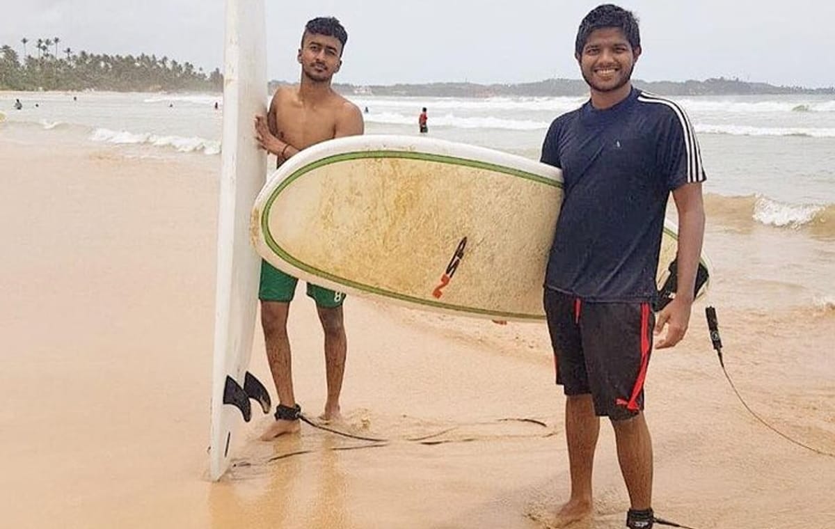 Surfing in Unawatuna