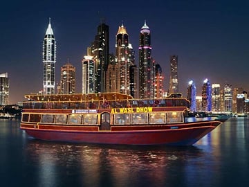 5* Dhow Cruise Dinner Marina with Pick up Included