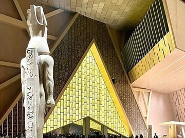 Grand Egyptian Museum and Pyramids At Giza