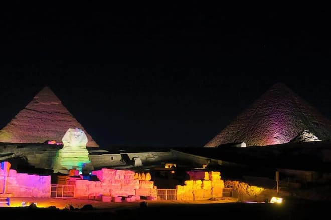Light show pyramids