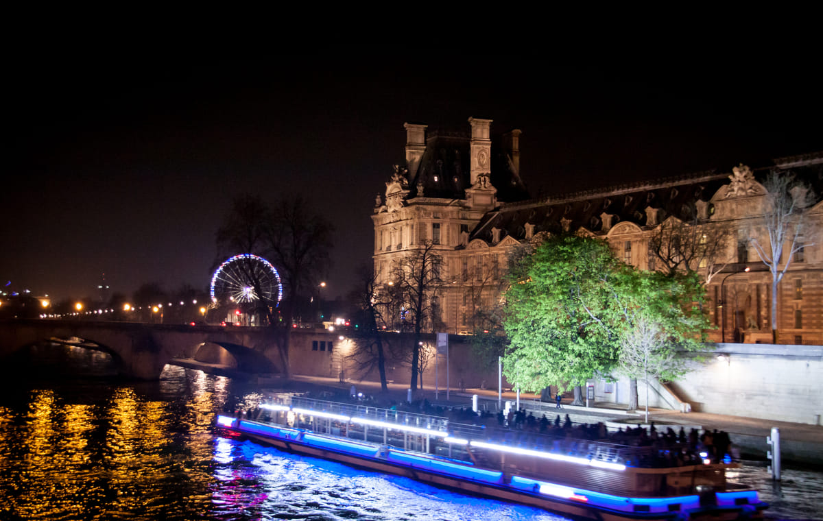 Paris Romantic Night Tour with Champagne Cruise and Dinner